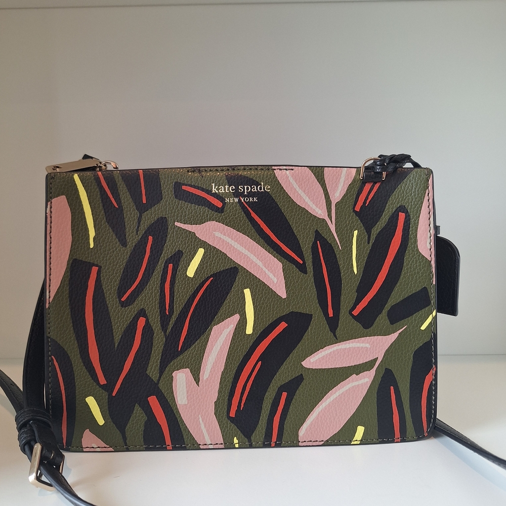 kate spade Olive Multi Floral Print Crossbody Bag
